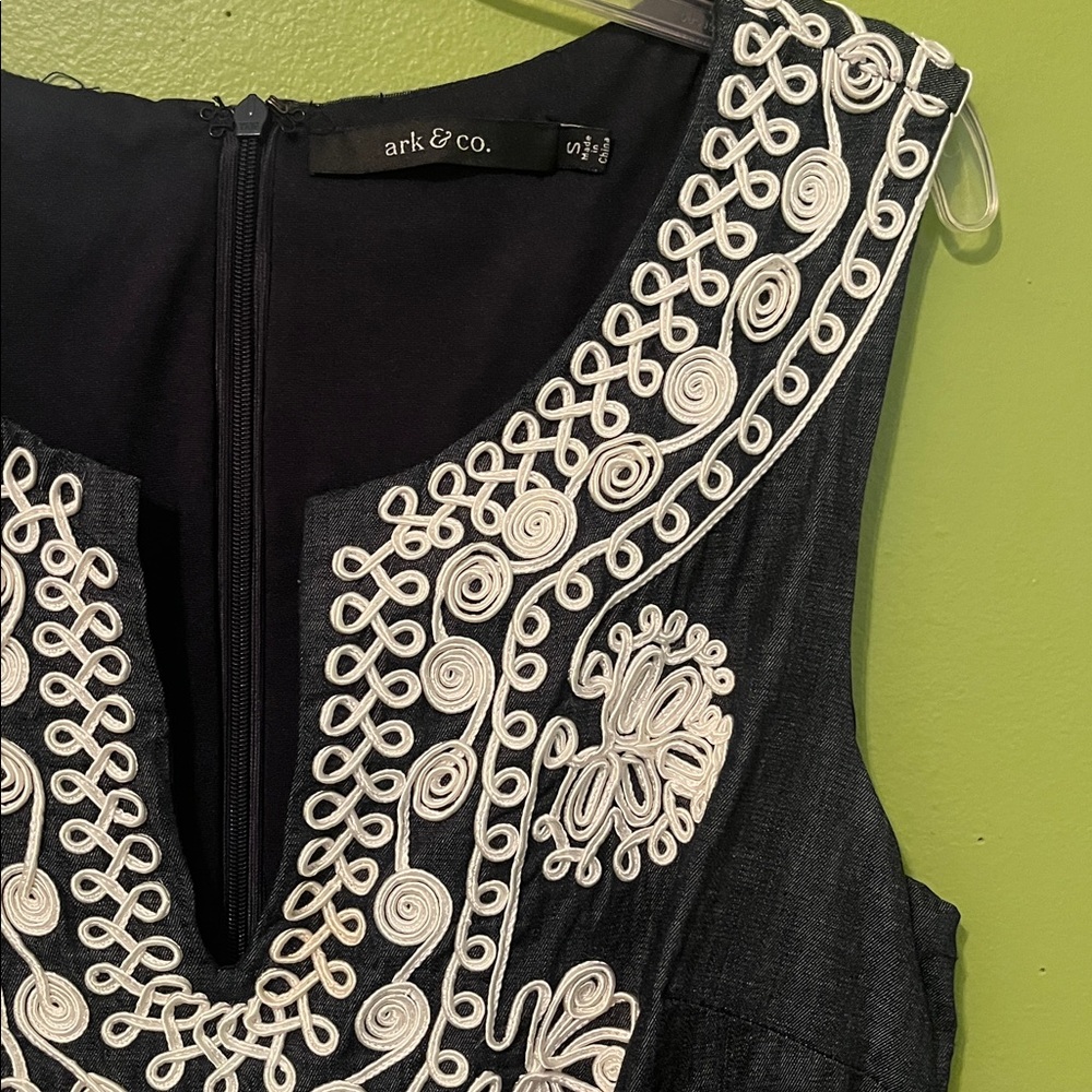 Ark & Co denim embroidered romper - Picture 2 of 4